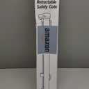 24 Inches Tall Retractable Dog Gate for The House, Short Baby Gates to Step Over, Extends up to 55" Wide, Reinforced Mesh Puppy Gate for Doorways, Step Over Pet Gate for Stairs, Indoor/Outdoor (White)