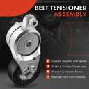 A-Premium Belt Tensioner Assembly with Pulley Compatible with Toyota Camry 2012-2017, RAV4 2009-2018, Sienna 2011-2013, Venza 2009-2015 & Lexus NX300h & Scion tC, Replace# 1662036010