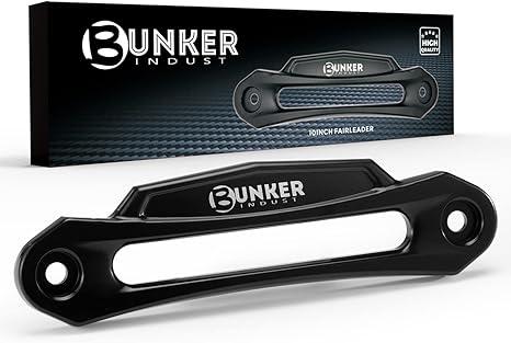 BUNKER INDUST Winch Hawse Fairlead 10" Inch Aluminum Fairlead for 9,000-14,500lbs Winch with Synthetic Rope Winch Accessories (10" Bolt Pattern)