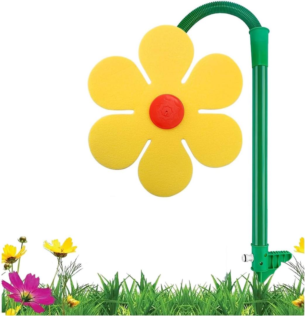Crazy Dancing Daisy Sprinkler, Garden Sprinkler Stake with Adapter, 360 Rotatable Flower Sprinklers,Lawn Watering Sprinklers Sprayer, for Yard Watering