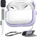 Valkit Compatible Airpods Pro 2nd/1st Generation Case Clear, Airpods Pro 2/1 Case Cover with Lock & Cleaner Kit, Soft Shockproof iPods Pro 2 Protective Case for Airpods Pro Gen 2nd/1st(2023/2022/2019)