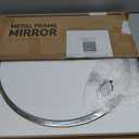 TokeShimi Brushed Gold Round Mirror 24 Inch Gold Round Vanity Bathroom Mirror for Wall Aluminum Alloy Matte Metal Frame Modern Gold Circle Mirror Fit in Minimalist Multi Style Home Decor