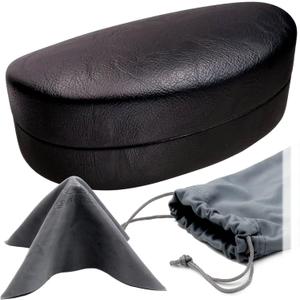 MyEyeglassCase - Large Sunglasses Case - Glasses Holder - Eyeglass Hard shell Medium - Extra Large frames (As517 Xl Black)