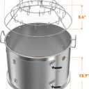 Stainless Steel Grill Cooking Smoking Attachment, Charcoal, Rib Hanging System for Weber 22 inch Kettle Grills - Turns Your Kettle into Smoker