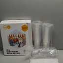 Turbo Bee 50 Sets 32 OZ Clear Plastic Cups with Lids and Straws, Disposable To Go Iced coffee cups with lids for Cold Drinks, Smoothie, and Slushie