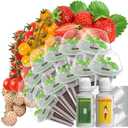 LYKOCLEAN Strawberry Seed Pods for AeroGarden, Ahopegarden, iDOO Hydroponics Growing System, 350 Seeds+ Including Red Cherry Tomato Golden Cherry Tomato, White Strawberry, Red Strawberry (12-Pods) (Fruit)