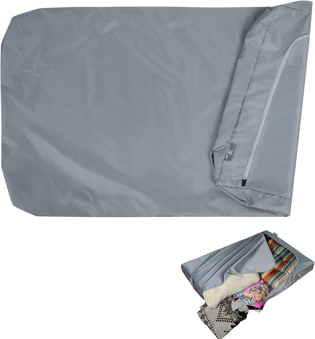 Explore Land Scratch Resistance Dog Bed Cover Canvas Washable Dog Crate Pad Replacement Cover, 36Lx27Wx4H inch, Charcoal