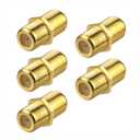 VCE Coaxial Cable Connector, RG6 Coax Cable Extender F-Type Gold Plated Adapter Female to Female for TV, Satellite, 5-Pack