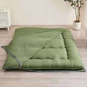Zelladorra Futon Mattress Cover, Zippered Japanese Floor Mattress Cover
Soft Cover with Zippered Design, Easy to Remove and Wash for Convenient Mattress Care, Green