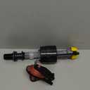 Universal Toilet Flusher Replacement Kit, Black Rubber Float Valve with 2-Inch Flapper, Adjustable, Quiet, Easy to Install Toilet Parts (1-Pack)