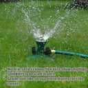 Biswing 1 Pack Lawn Sprinkler, Heavy Duty Metal Square Garden Sprinkler, 360 Degree Large Area Irrigation, Connectable Rotating Automatic Water Sprinklers for Yard Lawn Garden Watering