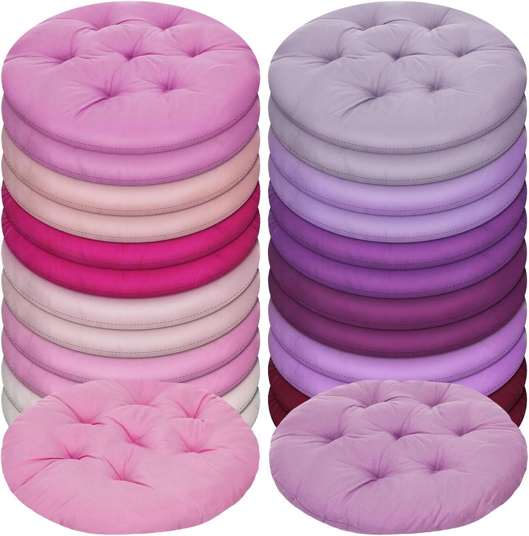 Tinideya 24 Pcs Floor Cushions Classroom,Medium 15.7 Inch,Pink-Purple