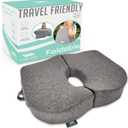 Tailbone Pain Relief Cushion - Premium Foldable Travel Tailbone Seat Cushion - for Relief of Lower Back, Sciatic, Butt and Tailbone Pain - Perfect for Home, Office & Driving (Grey)