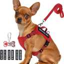 Service Dog Vest for Small Breed Dogs with ID Tag  Lightweight Puppy Harness and Leash Set with 6 PCS Patches, Ideal Service Animal Vest for Training, Complete Service Dog Gear, Red, S