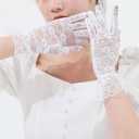 Nacorulu Lace Gloves for Women Tea Party,Premium Quality Meets Feminine Design Redefine Your Style (Gray)