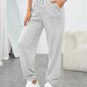 Trendy Queen Women's Sweatpants Athletic Joggers Baggy Pants Lounge Bottom 2026 Fall Fashion with Pockets. S Size