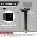 Ilyapa Double Mailbox Post for Outside - 43x4x4 inch Black Metal Dual Mailboxes Post for Outside with Universal Mounting Bracket Plate