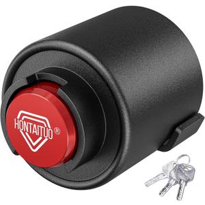 2" Heavy Duty Trailer Lock - Ball Coupler and Safety Chains Anti-Theft, Solid Steel Trailer Tongue Lock for RV, Boat, Camper, Cargo Trailers