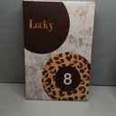 3pcs Framed Cheetah Leopard Bows Lucky 8 Ball Art Poster Aesthetic Girly Room Dopamine Decor Painting Canvas Print Minimalist Preppy Wall Picture For Dorm, Apartment, Modern Home Decoration 16x24 inch