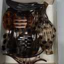 Obeoby 8 Pcs Flat Claw Clips for Women, 2 Types French Flat Hair Clips Hair Accessories Barrettes Large Medium (Tortoiseshell)