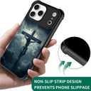 CARLOCA for iPhone 17 Pro Max Compatible with Magsafe Case Design for Girl Boy Shockproof Magnetic Charge Hard PC Back Case Esthetics Pattern Dark Sky Clouds Large Cross Jesus