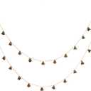 Rust Bell Hanging String of 12 Bells Christmas Jingle Bells Wall Crafts Bells Metal Vintage Hanging Bells for Home Office Wall Door Decorations,2 Pieces 50inch Decorative Bells