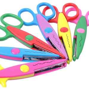 UCEC Craft Scissors Decorative Edge, Zig Zag, Kids Safety Design Pattern Scissors for Kids Toddler Adults, Crafting Scrapbooking Supplies for School, 6 Pack (Style 1)
