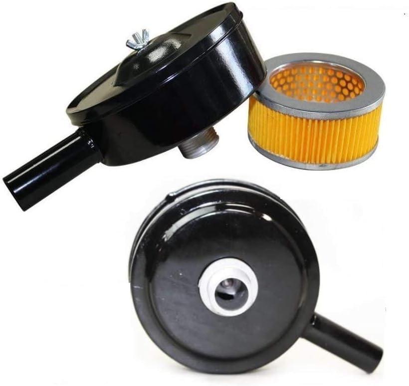 Compressor Air Intake Filter Metal Body 4" Dia - 3/4" & 1/2" MPT with Paper Cartridge (1/2" MPT)