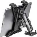OHLPRO Heavy Duty Drill Base Tablet Holder for Trucks & Boats  Permanent Dashboard Mount for 7-11 iPad mini/Air/Pro  Anti-Shake Vibration-Free Navigation Mount for Wall, Desk, Commercial Vehicles (1-Stage Arm)
