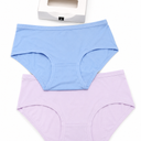 BAMBOO COOL Girls Underwear Breathable Moisture-Wicking Panties Lightweight Soft Sensory Friendly Briefs 2 Pack, Large