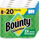 Bounty Quick Size Paper Towels, White, 8 Family Rolls