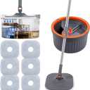 Chabatree Mop and Bucket SetSpin Mop and Bucket Set with Separate Dirty and Clean Water6 Replaceable Mop PadsDeep-Cleaning Mops for Floors, Versatile Mops for Walls