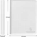 4-Pocket Card Binder for Semi-Rigid Card Holders - Holds 160 Trading Cards, Secure Storage for Sports Cards, TCG, MTG, and Gaming Cards in Semi Rigid Sleeves (3.3" x 4.9") (White)