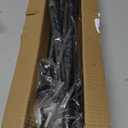 SMODBRODRE 2 Pack Curtain Rods for Window 32 and 48, Black 5/8 inch Splicing Single Window Curtain Rod Set with Brackets