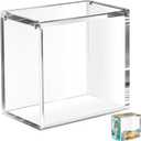 Acrylic PKMN Booster Box Case Display Stackable 1 Pack- Strong Magnets Secure Magnetic Closure, 8mm/5mm Reinforced Edges, Dust-Proof Collector Storage Protector Cases