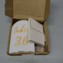 30 Sets Arch Wedding Table Numbers with Stands Gold Printed 1-30 Table Signs Clear Acrylic Table Number Display Stand for Wedding Reception Party Centerpieces Decor (4 x 6 Inch)