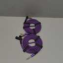 Elebase 1/4 Inch TRS Instrument Cable 10ft 2-Pack,Right-Angled to Straight 6.35mm Male Jack Stereo Audio Cord,6.35 Balanced Interconnect Line for Electric Guitar,Bass,Keyboard,Mixer,Amplifier,Speaker