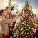 50 Pcs Christmas Ball Ornaments 1.57"/4 cm Christmas Balls Decor Set Hanging Tree Decorations for Christmas Wedding Party