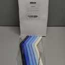 NiHome 6PCS Extra Wide Reusable Bent Silicone Straws for Boba, Smoothies, Bubble Tea, Bent Straws for Thick Drinks, Child-Safe, Customizable Length, 2 Brushes Easy Cleaning (Ocean Colors)