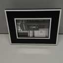 Isaac Jacobs 4x6 White w/Black (Vertical & Horizontal) Double Border Picture Frame w/Black Fabric Easel, Wall-Mountable, Made for Tabletop & Gallery, Home or Office (4x6, White W/Black)