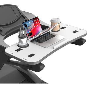 Treadmill Desk Attachment with Large Laptop Platform, Universal Ergonomic Workstation for Laptops/Tablets, Fits Treadmill Handlebars Up to 36 Inches, White