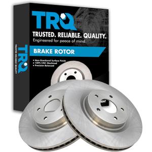 TRQ Front Brake Rotor Set Vented Compatible with 2013 Infiniti JX35 2014-2024 Q50 2017-2022 Q60 2016-2017 QX50 2014-2020 QX60 2015-2024 Nissan Murano 2013-2020 Pathfinder