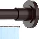 Bronze Shower Curtain Rod 31 to 80 Inch,1 Inch Diameter Adjustable Spring Tension Stainless Steel Telescoping Rod,Easy Install,No Rust (31-80)