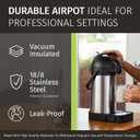 Thermal Coffee Carafe 74Oz, Keeps Drinks Hot for 12Hrs & Cold for 36Hrs, Insulated Stainless Steel Coffee Carafe for Hot Drinks, Easy One-Handed Dispensing for Office, Home, Party, Durable Tea Flask