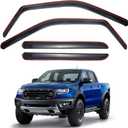 in-Channel Rain Guards Fit for Ford F150 2015-2025 SuperCrew,Ford F250/F350/F450/F550 2017-2025 Crew Cab (4 Full-Size),Extra Durable Window Deflectors,Vent Shades Visors Rain Guards 4pcs