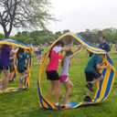 KINDEN Teamwork Games Group Learning Activity Fun Playing Run Mat for Kids and Adults Field Day Game (2 Pcs Color002-20ft)