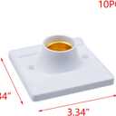 T Tulead E27 Light Socket White Lamp Holder 3A 220V Light Bulb Socket Hidden Ceiling Lighting Socket 10PCS