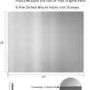 24" By 30" Stainless Steel Stove Backsplash, Range Hoods Backsplash Wall Shield Metal Panel, Ultra Flat Splatter Guard for Stovetop, 6 Pre Drilled Holes for Easy Installation