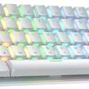 Ranked G65 Guardian 65% | Full Aluminum Frame | Ultra Slim Hot Swappable Mechanical Gaming Keyboard | 68 Keys Multi Color RGB LED Backlit for PC/Mac Gamer (White, Gateron Low Profile Brown)
