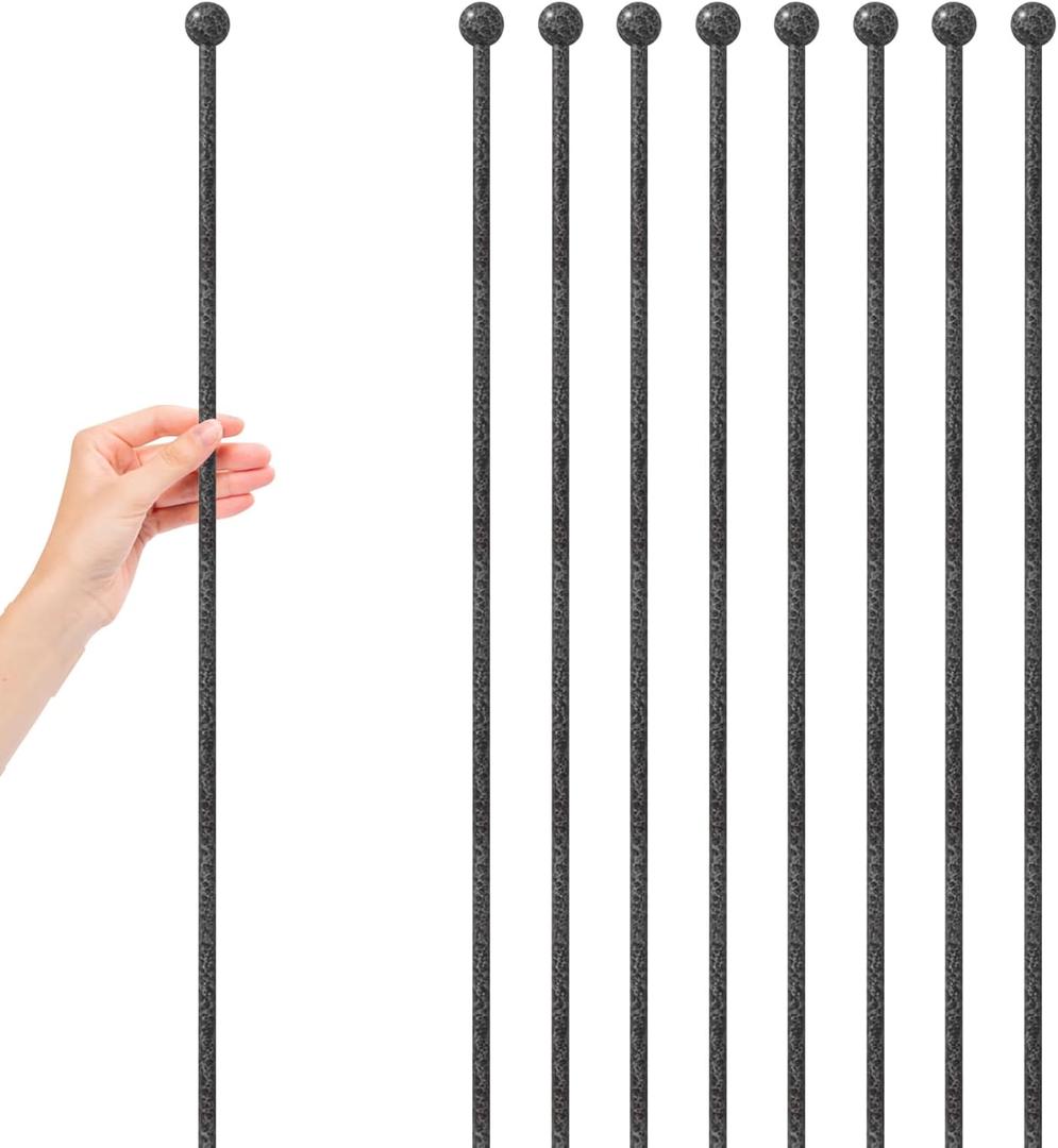 8 PCS Dog Playpen Stakes for Indoor Outdoor Galvanized Metal Replacement Dog Fence Stakes for Large Medium Puppy Playpen, Smaller Diameter (45 Inch)